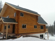 Log home exterior